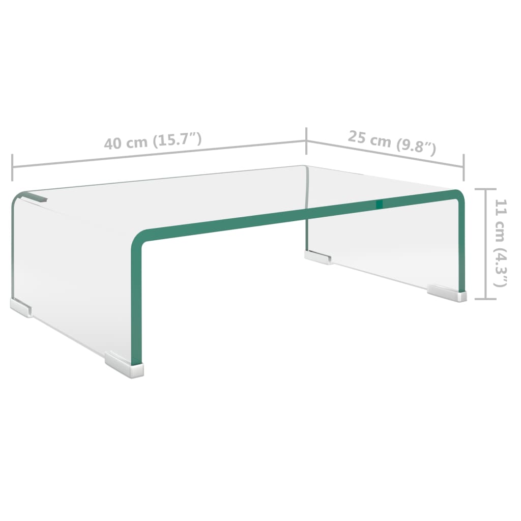 TV-Møbel DIV. TV-benk glass klar 40x25x11 cm