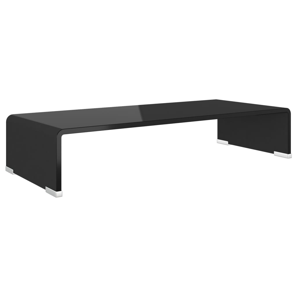 TV-Møbel Svart TV-benk glass 60x25x11 cm