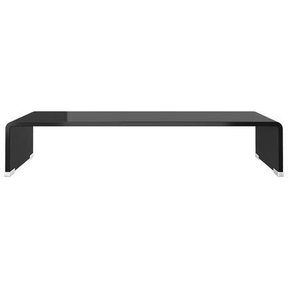 TV-Møbel Svart TV-benk glass 60x25x11 cm