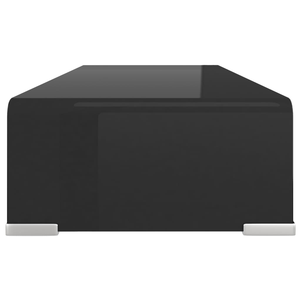 TV-Møbel Svart TV-benk glass 60x25x11 cm