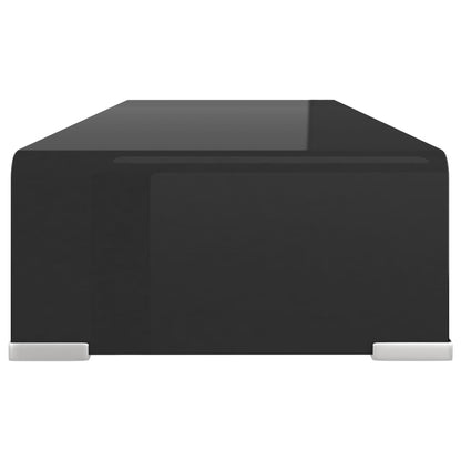TV-Møbel Svart TV-benk glass 60x25x11 cm