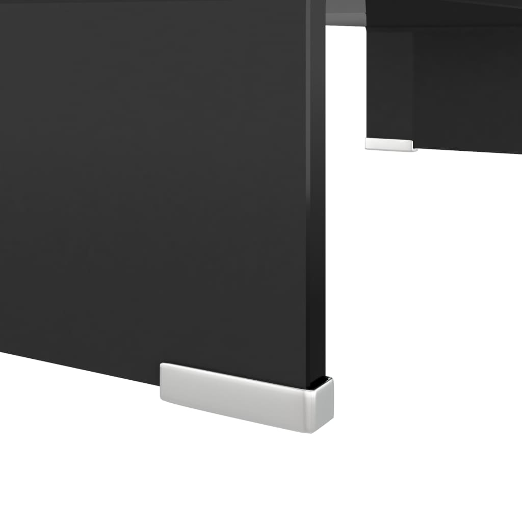 TV-Møbel Svart TV-benk glass 60x25x11 cm
