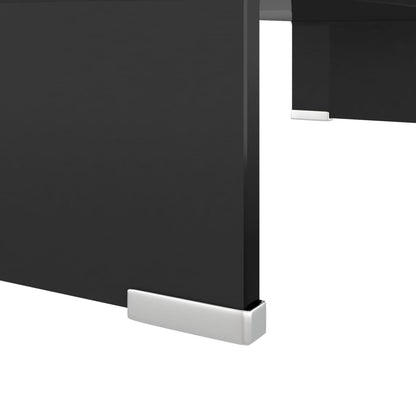 TV-Møbel Svart TV-benk glass 60x25x11 cm