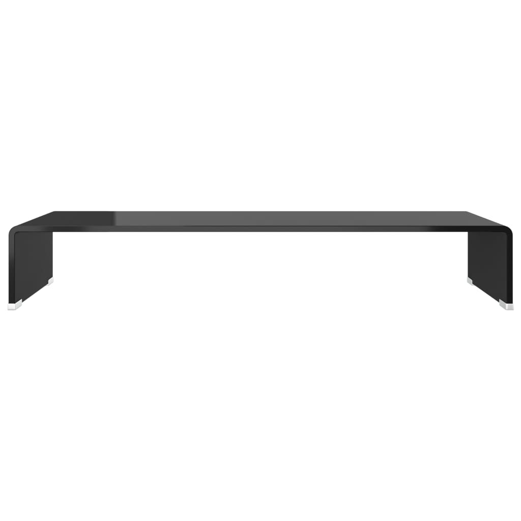 TV-Møbel Svart TV-benk glass 80x30x13 cm