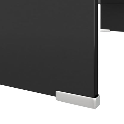 TV-Møbel Svart TV-benk glass 80x30x13 cm