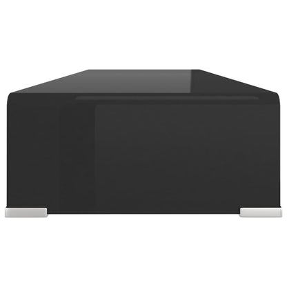 TV-Møbel Svart TV-benk glass 90x30x13 cm