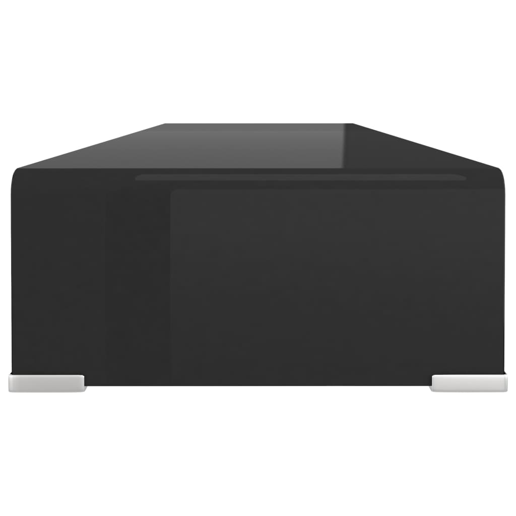 TV-Møbel Svart TV-benk glass 100x30x13 cm