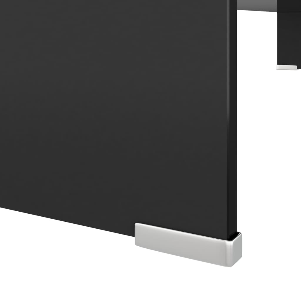 TV-Møbel Svart TV-benk glass 100x30x13 cm