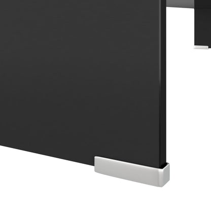 TV-Møbel Svart TV-benk glass 100x30x13 cm