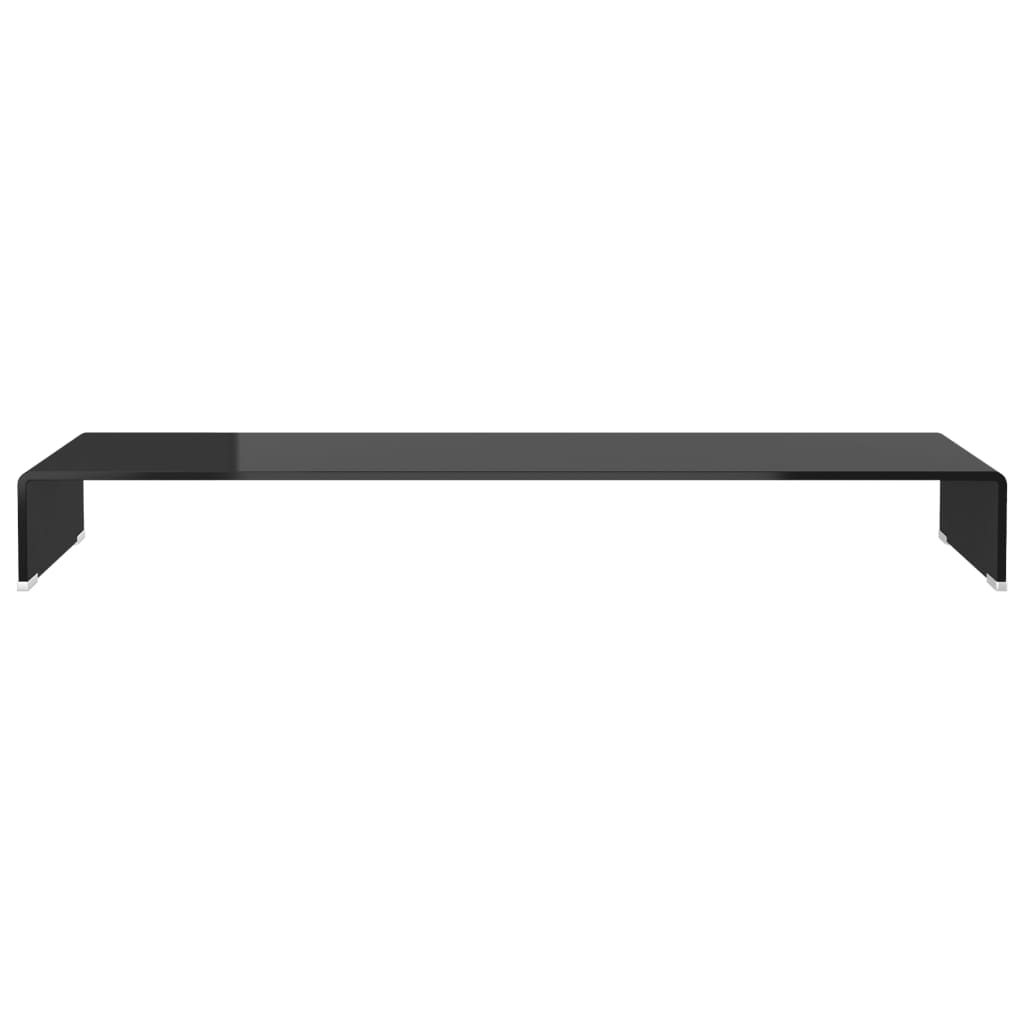 TV-Møbel Svart TV-benk glass 110x30x13 cm