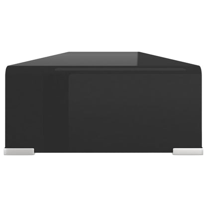 TV-Møbel Svart TV-benk glass 110x30x13 cm