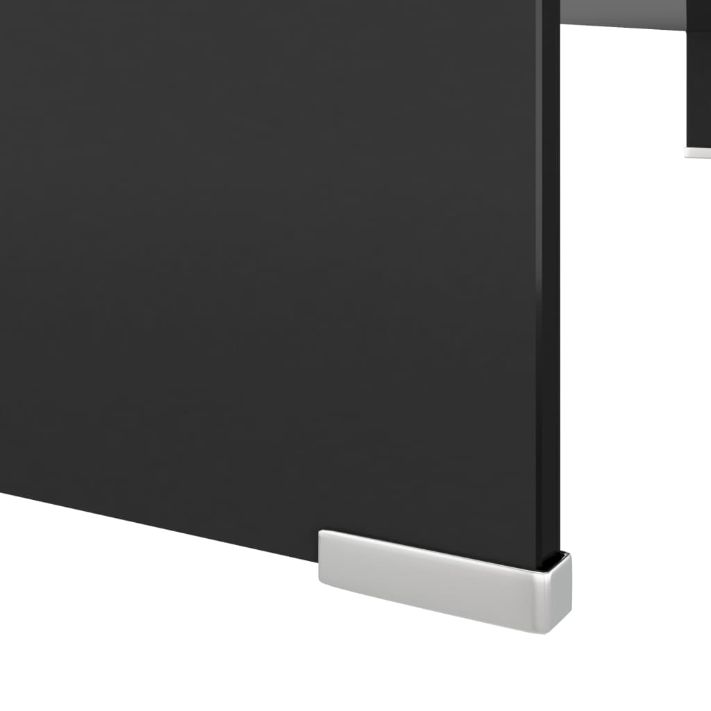 TV-Møbel Svart TV-benk glass 110x30x13 cm