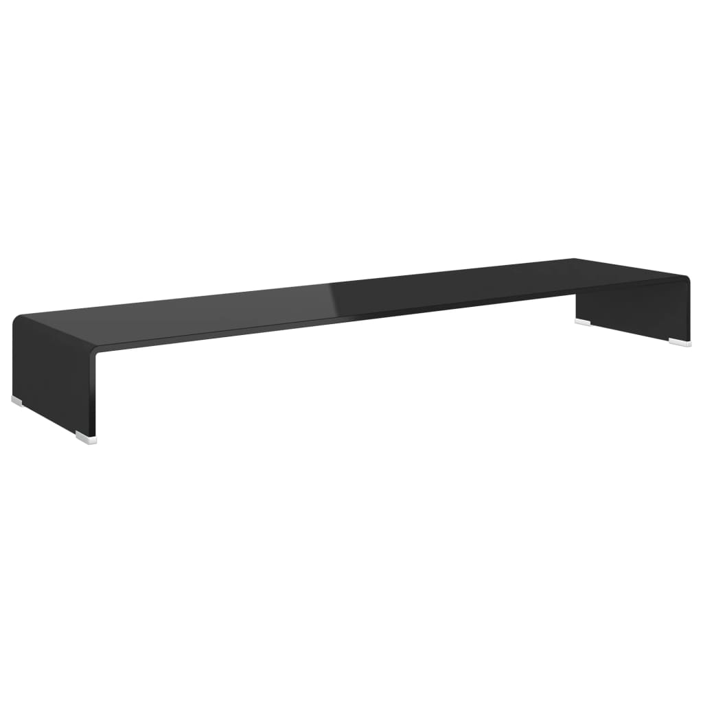TV-Møbel Svart TV-benk glass 120x30x13 cm