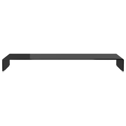 TV-Møbel Svart TV-benk glass 120x30x13 cm