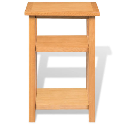 Sidebord Tre Endebord med bladhylle 27x35x55 cm heltre eik
