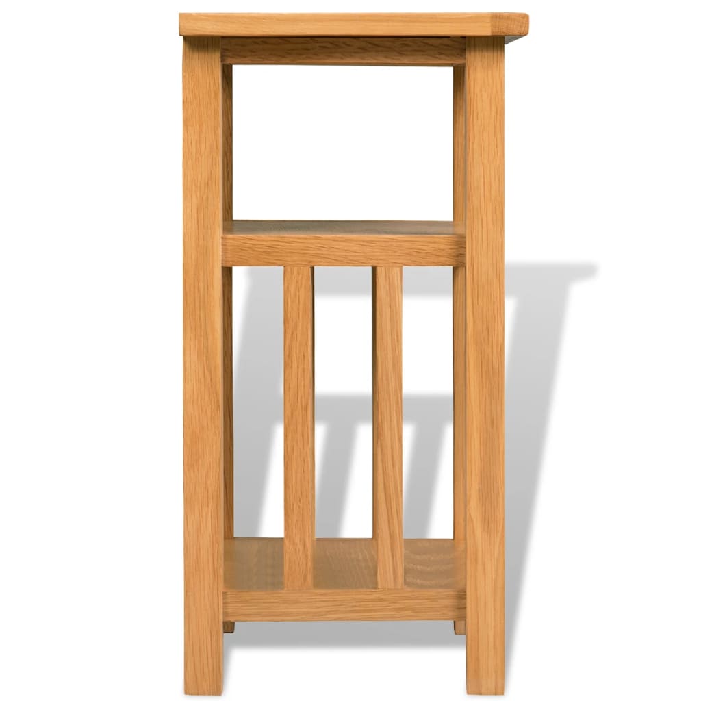 Sidebord Tre Endebord med bladhylle 27x35x55 cm heltre eik