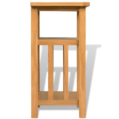 Sidebord Tre Endebord med bladhylle 27x35x55 cm heltre eik