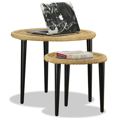Salongbord Sofabord DIV. 2 deler naturlig jute
