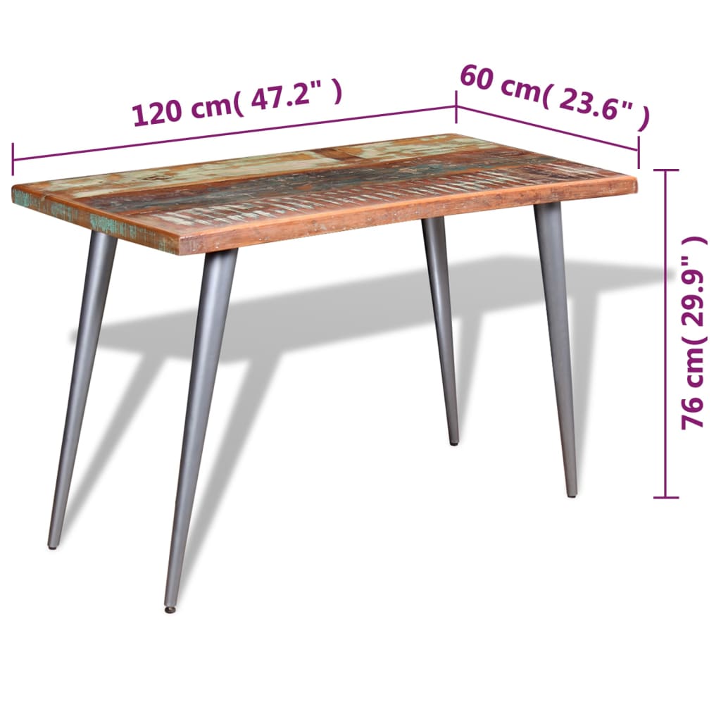 Spisebord Kjøkkenbord Tre gjenvunnet heltre 120x60x76 cm