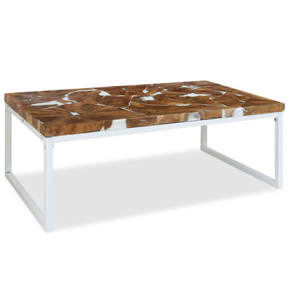 Salongbord Sofabord Tre Teak Harpiks 110x60x40 cm