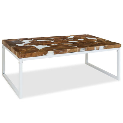 Salongbord Sofabord Tre Teak Harpiks 110x60x40 cm