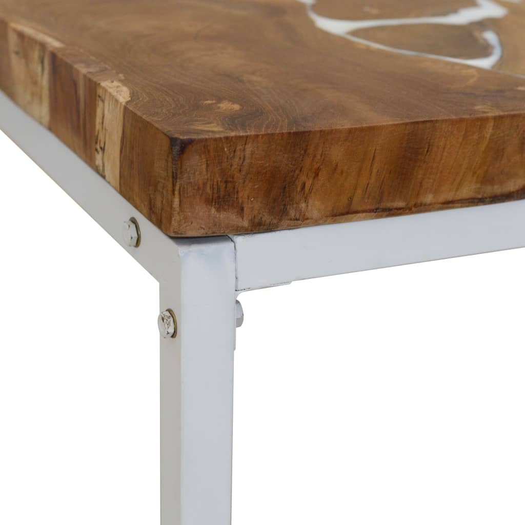 Salongbord Sofabord Tre Teak Harpiks 110x60x40 cm