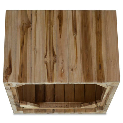 Salongbord Sofabord Tre ekte teak 50x50x35 cm