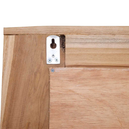 Veggspeil teak 60x60 cm kvadratisk