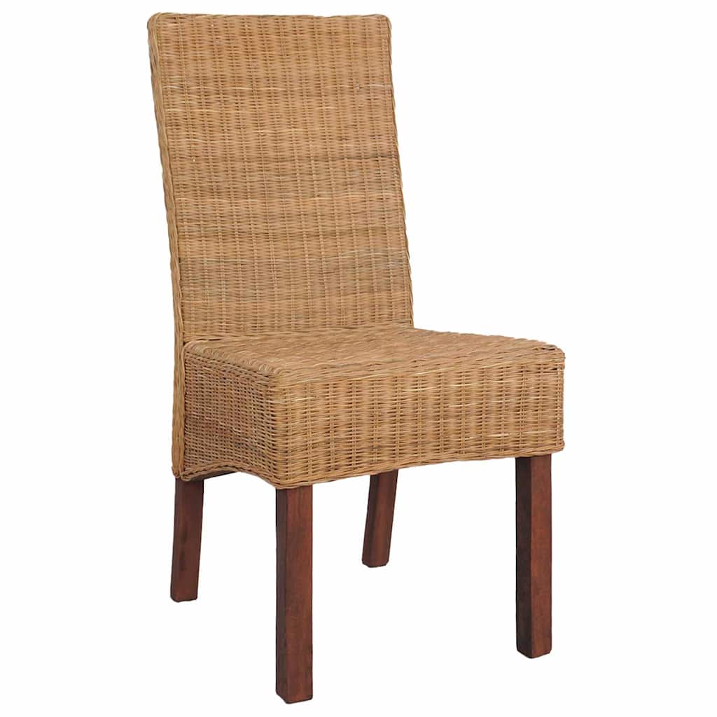 Spisestoler 4 stk brun naturell rotting