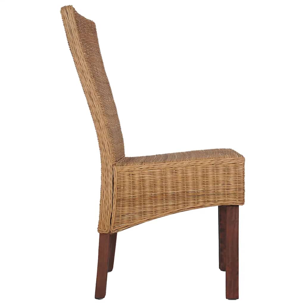 Spisestoler 4 stk brun naturell rotting