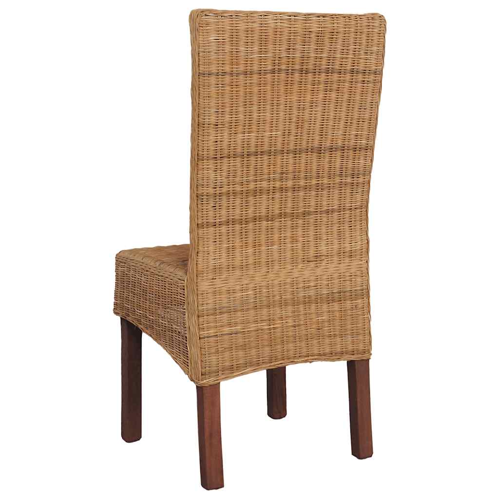 Spisestoler 4 stk brun naturell rotting