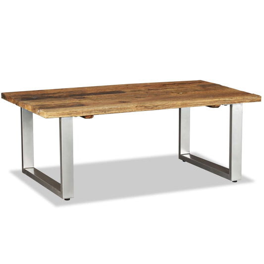 Salongbord Sofabord Tre Gjenvunnet Heltre 100x60x38 cm