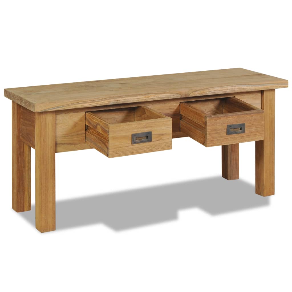 Sittebenk Hallbenk massiv teak 90x30x40 cm