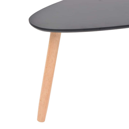 Salongbord Sofabord Svart sett 2 deler heltre furu