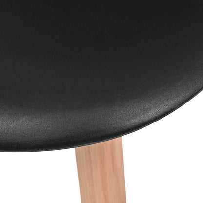 Spisestoler 2 stk plast svart