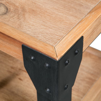 Nattbord Sengbord Tre Heltre Akasietre stål 40x30x54 cm