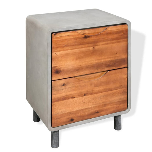 Nattbord Sengbord Tre heltre akasie 40x30x50 cm