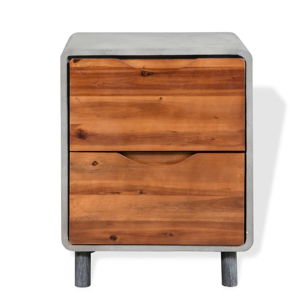 Nattbord Sengbord Tre heltre akasie 40x30x50 cm