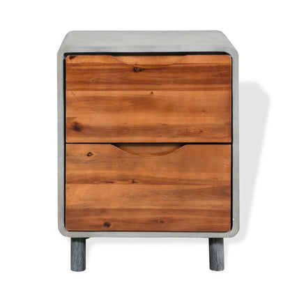 Nattbord Sengbord Tre heltre akasie 40x30x50 cm