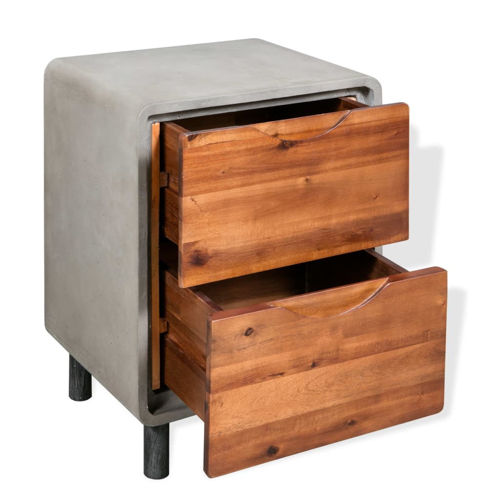 Nattbord Sengbord Tre heltre akasie 40x30x50 cm