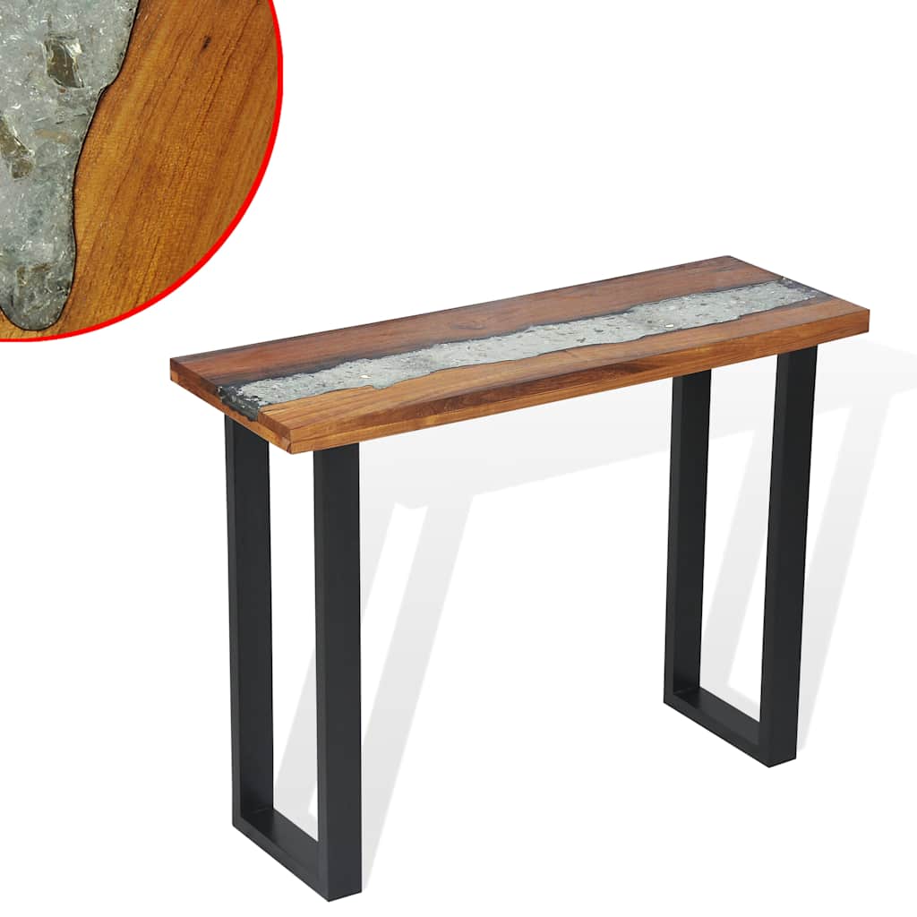 Avlastningsbord Konsollbord Tre teak 100x35x75 cm