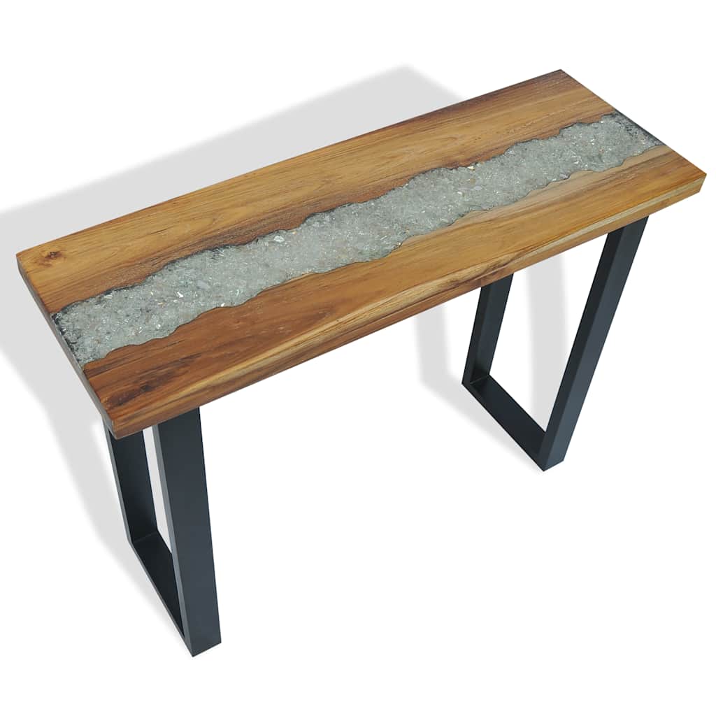 Avlastningsbord Konsollbord Tre teak 100x35x75 cm