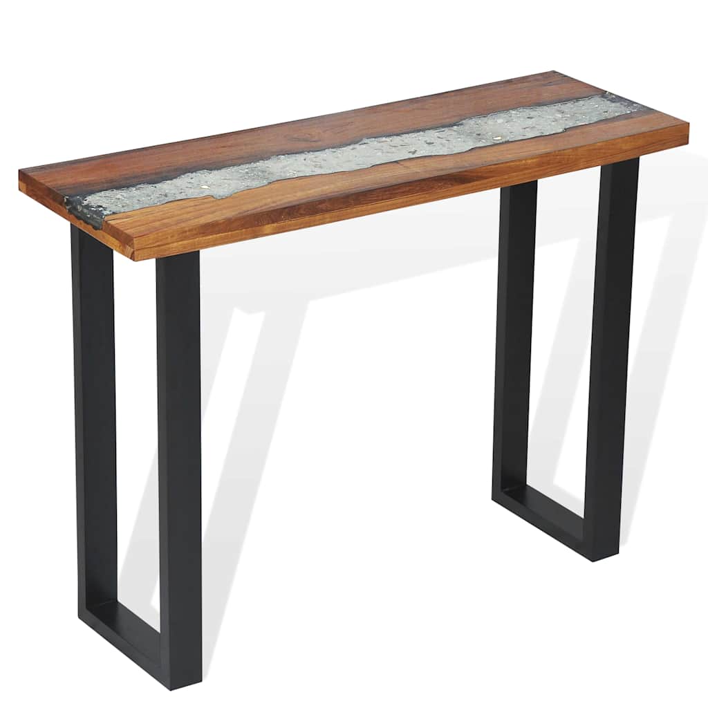 Avlastningsbord Konsollbord Tre teak 100x35x75 cm