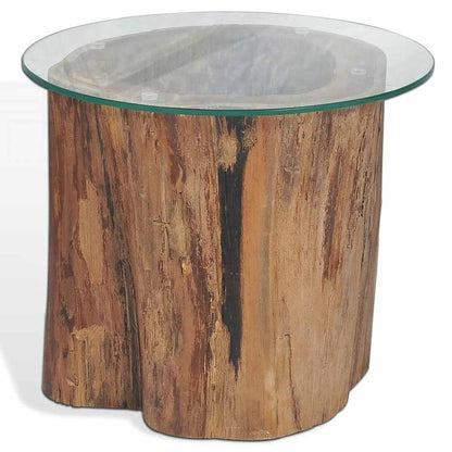 Salongbord Sofabord Tre Teak glass 50x40 cm