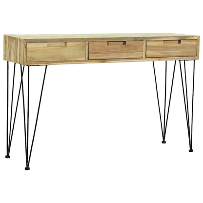 Avlastningsbord Konsollbord Tre 120x35x76 cm massiv teak