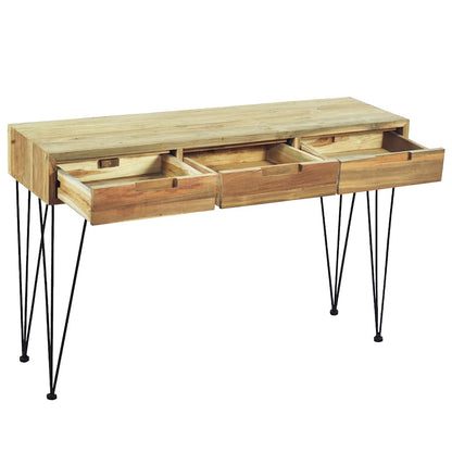 Avlastningsbord Konsollbord Tre 120x35x76 cm massiv teak