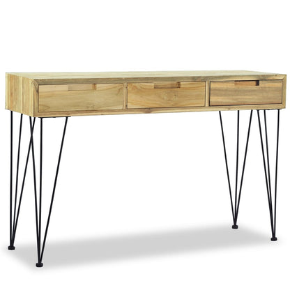 Avlastningsbord Konsollbord Tre 120x35x76 cm massiv teak