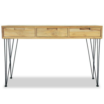 Avlastningsbord Konsollbord Tre 120x35x76 cm massiv teak