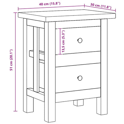Nattbord Sengbord Tre heltre mahogni 40x30x51 cm