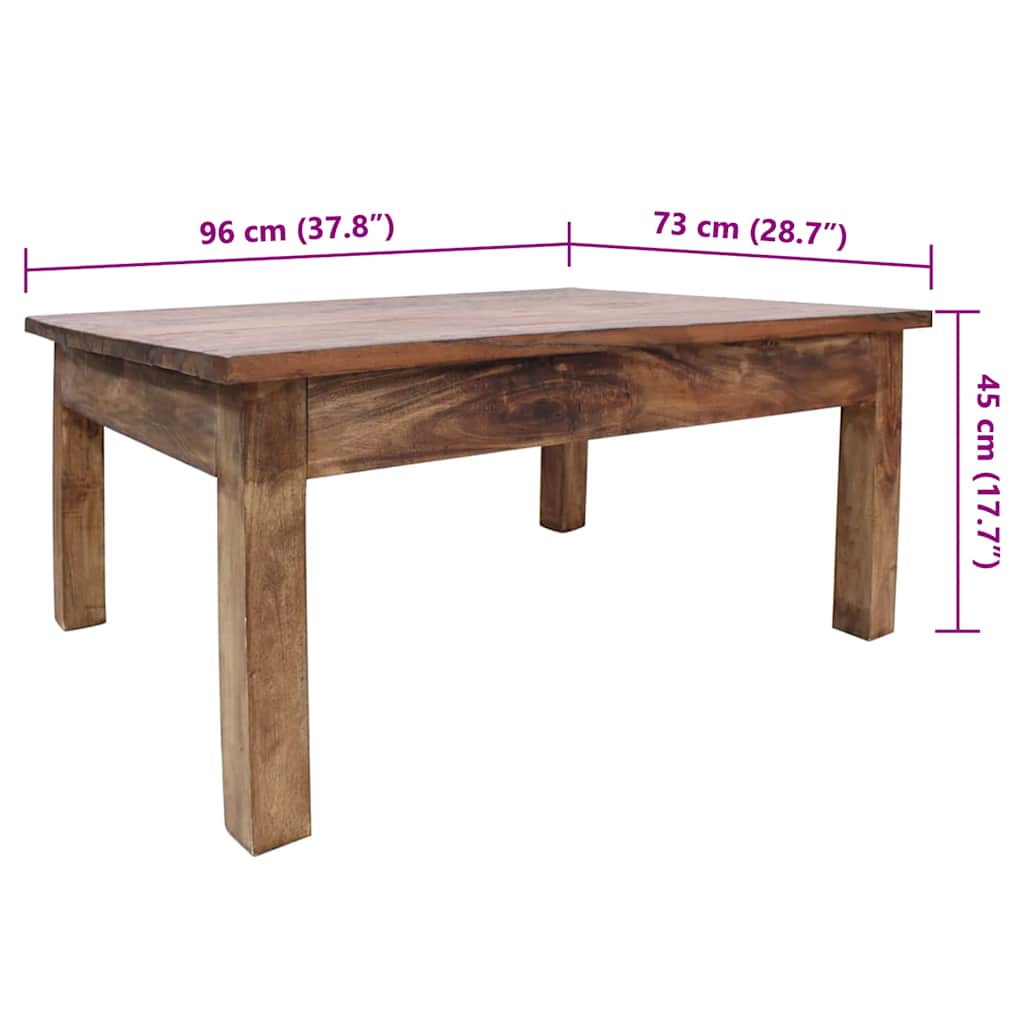 Salongbord Sofabord Tre heltre mahogni 98x73x45 cm